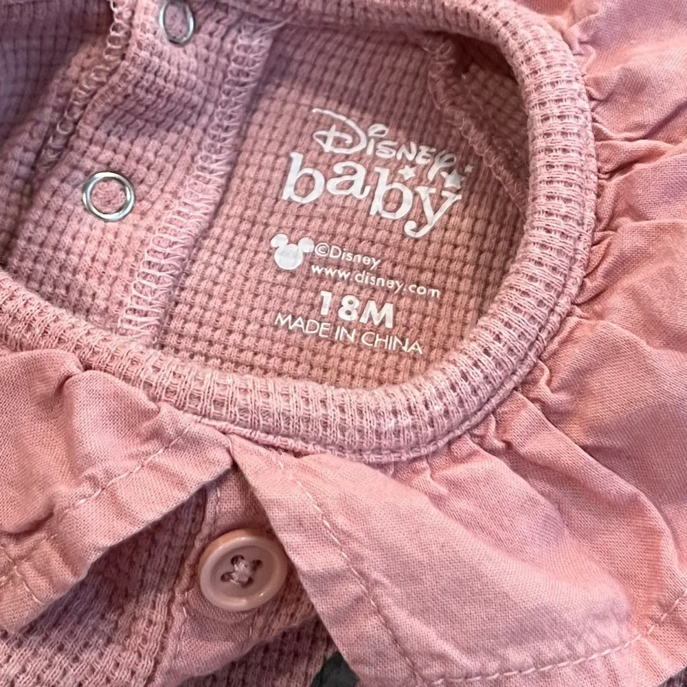Disney Baby Pink Girls One Piece Mickey and Minnie Mouse Size 18 Months